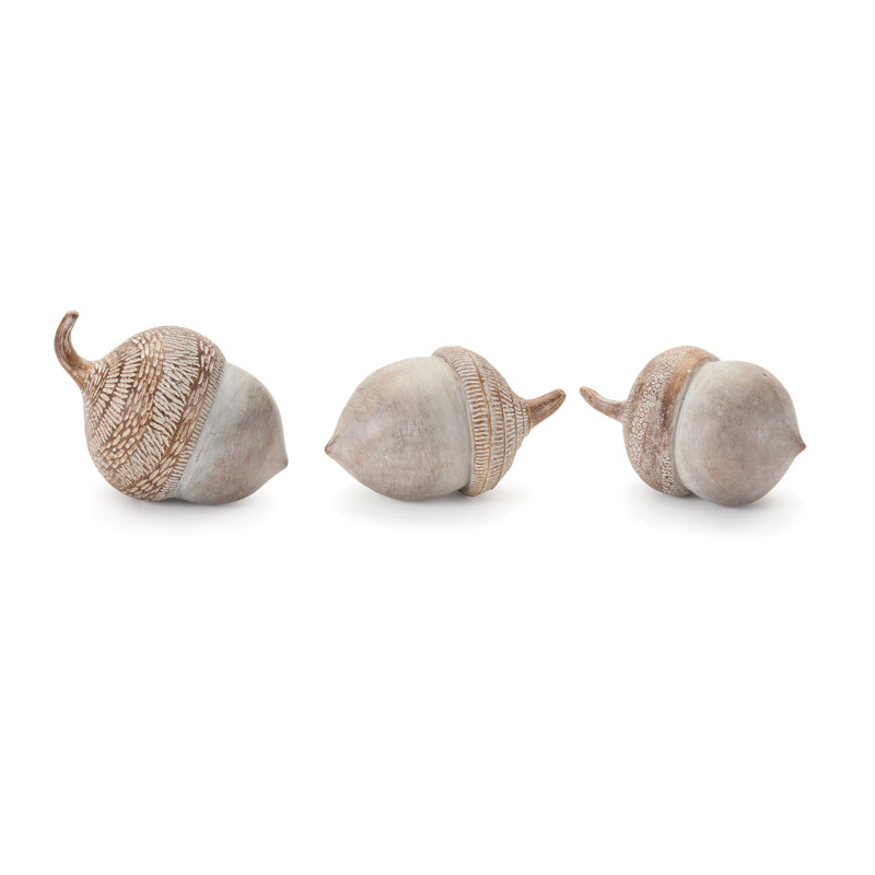 White Washed Etched Acorn 
