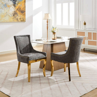 Chaises de salle à manger en chenille