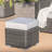 Enjoy Outdoors With Lounge - Grey+Silver, Pe & Iron, Waterproof, 16.62 In Wide Outdoor Relaxation Feature +Iron, Water- Fabric,