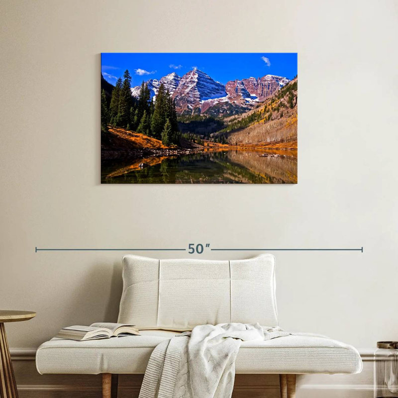 Maroon Bells pendant la saison d'automne, H 24 po x l 36 po