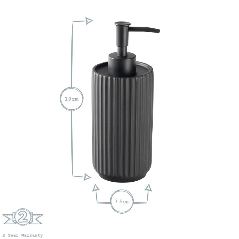 Concrete Soap Dispenser, Black