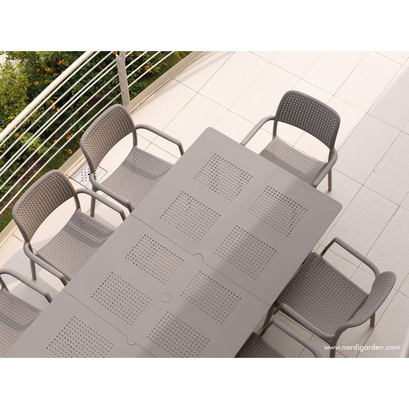 Bora Outdoor Dining Armchair, Dove Gray