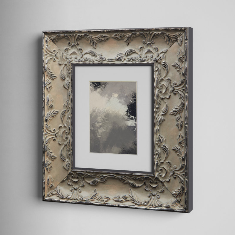 Cadre pour photo simple Artressia Trisha, Étain antique, 8 po x 10 po emmêlé à 5 po x 7 po