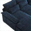 Canapés modulaires | Canapé moderne en U à 6 places pour salon, avec console USB et amp; Porte-gobelets | Chenille | Bleu foncé