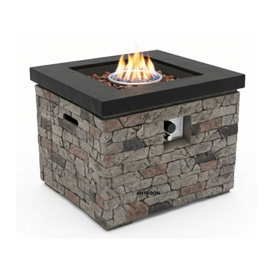 75 lb. Natural 25 " Rectangle Concrete Burner / Burner Kit