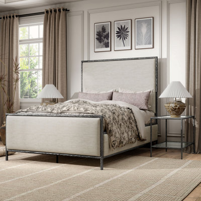 Lalia Modern Hammered Metal 3-Piece Bedroom Set
