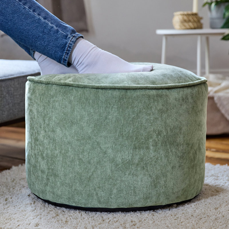 Milano Chenille Footstool, Green