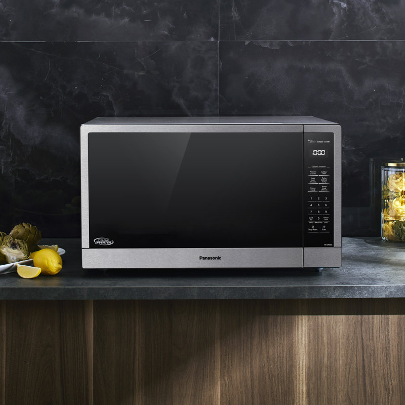 Panasonic NN-SN98JS Microwave Oven Stainless Steel Countertop/Built-In with Inverter & Genius Sensor, 2.2 Cubic Foot