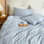 Ensemble de housse de couette à rayures 100% coton délavé 3 pièces-121598535-121598531