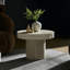 Tables basses 23,82 pouces à motif texturé MARS pour salon sans assemblage beige-129016752