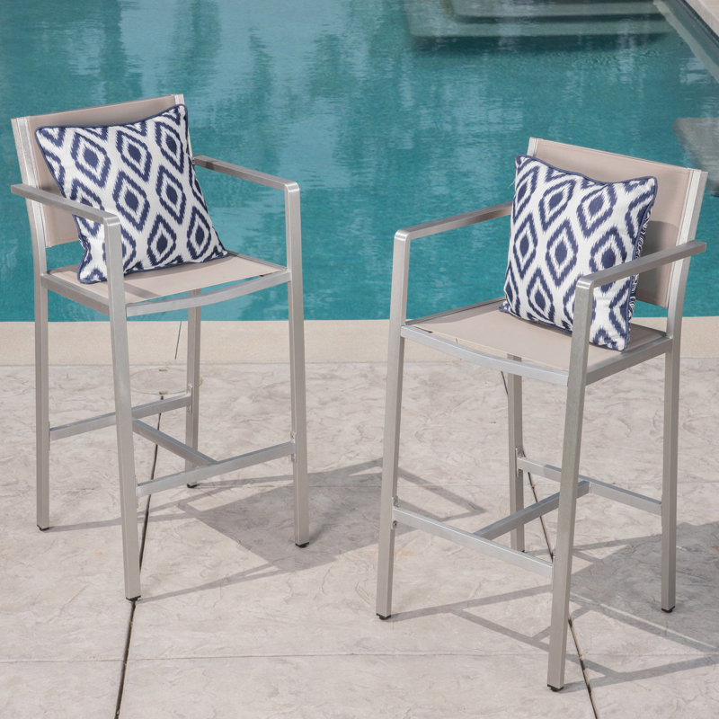 Of 2 29.50" Backyard Seating Combos, Silver Rust-, Grey Mesh Patio Rust-,  2