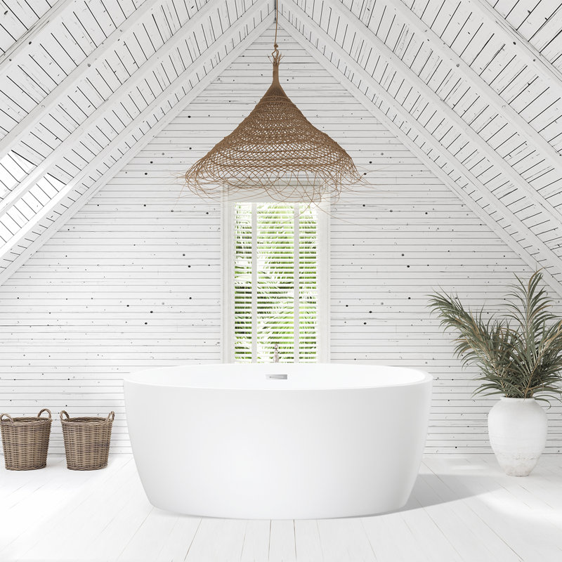 Jolie 55.1'' x 31.9'' Soaking Acrylic Bathtub