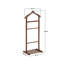 Valet élégant, noyer, 13,2 x 47,2 x 18,1 pouces | Fabrication 100% bois de hêtre, robuste et durable | Cintre polyvalent pour manteaux, combinaisons et accessoires | Conception assemblée, parfaite pour la décoration traditionnelle-54817670