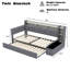 Upholstery Daybed With Storage, Footstool, Shelves, Trundle, USB Charging, And LED Light For Modern Living-151388109-151388104