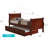 Classic Cherry Twin Bed With Storage-1069867017