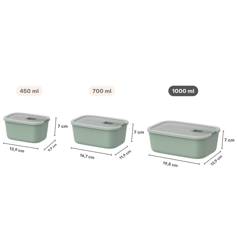 Easyclip 2.0 Rect Box 1000Ml / 34Oz, Blanc