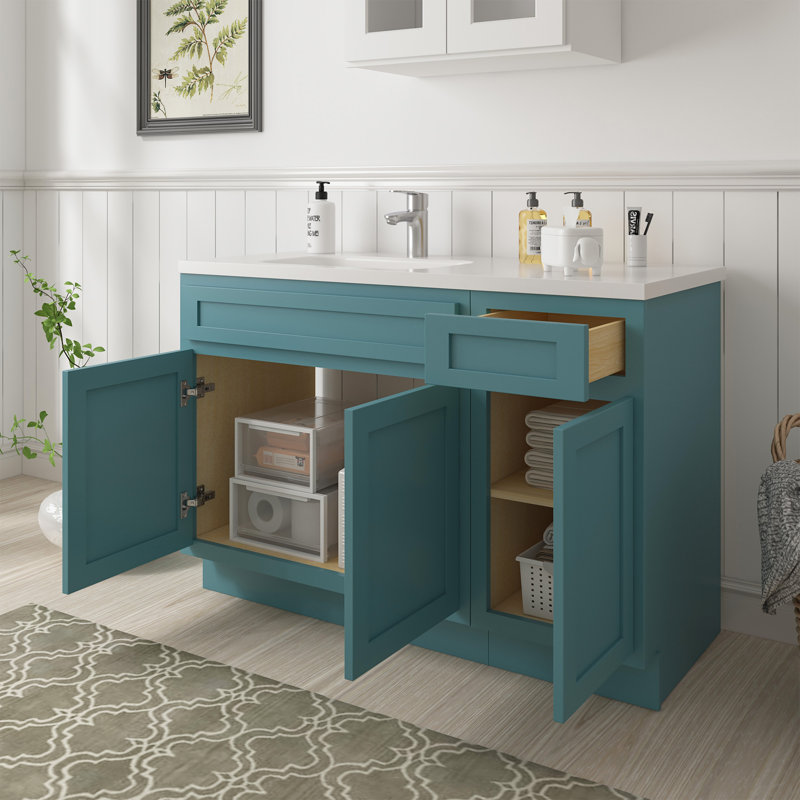Base de meuble-lavabo simple 54 po, Sarcelle