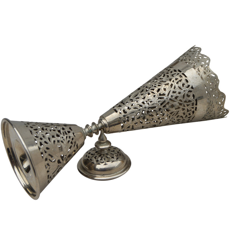 Late 20th Century Moroccan Silver Hand-Engraved Incense Burner