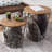Mcgowen Nesting End Table Set, with Storage - Round Living Room Tables with Metal Frame and Wood Top for Home, Playroom, and Office-44842582