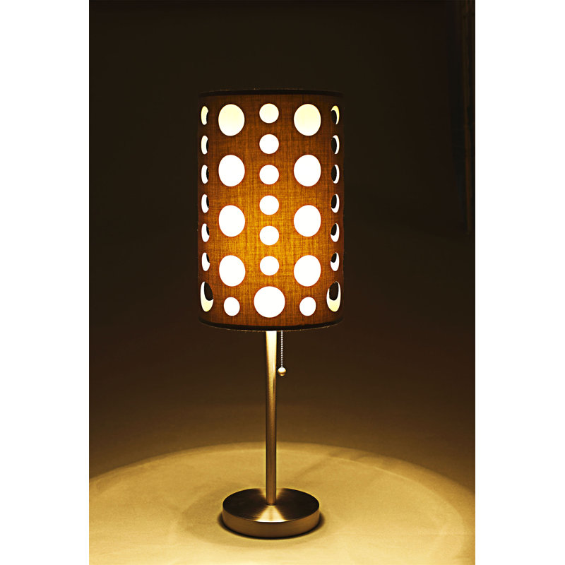 Dual-Layer Shade Table Lamp With Customizable Lighting And Sturdy Metal Base