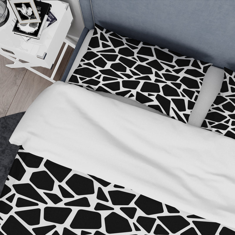 Ensemble de housse de couette designart tiles, Housse simple + 1 taie décorative
