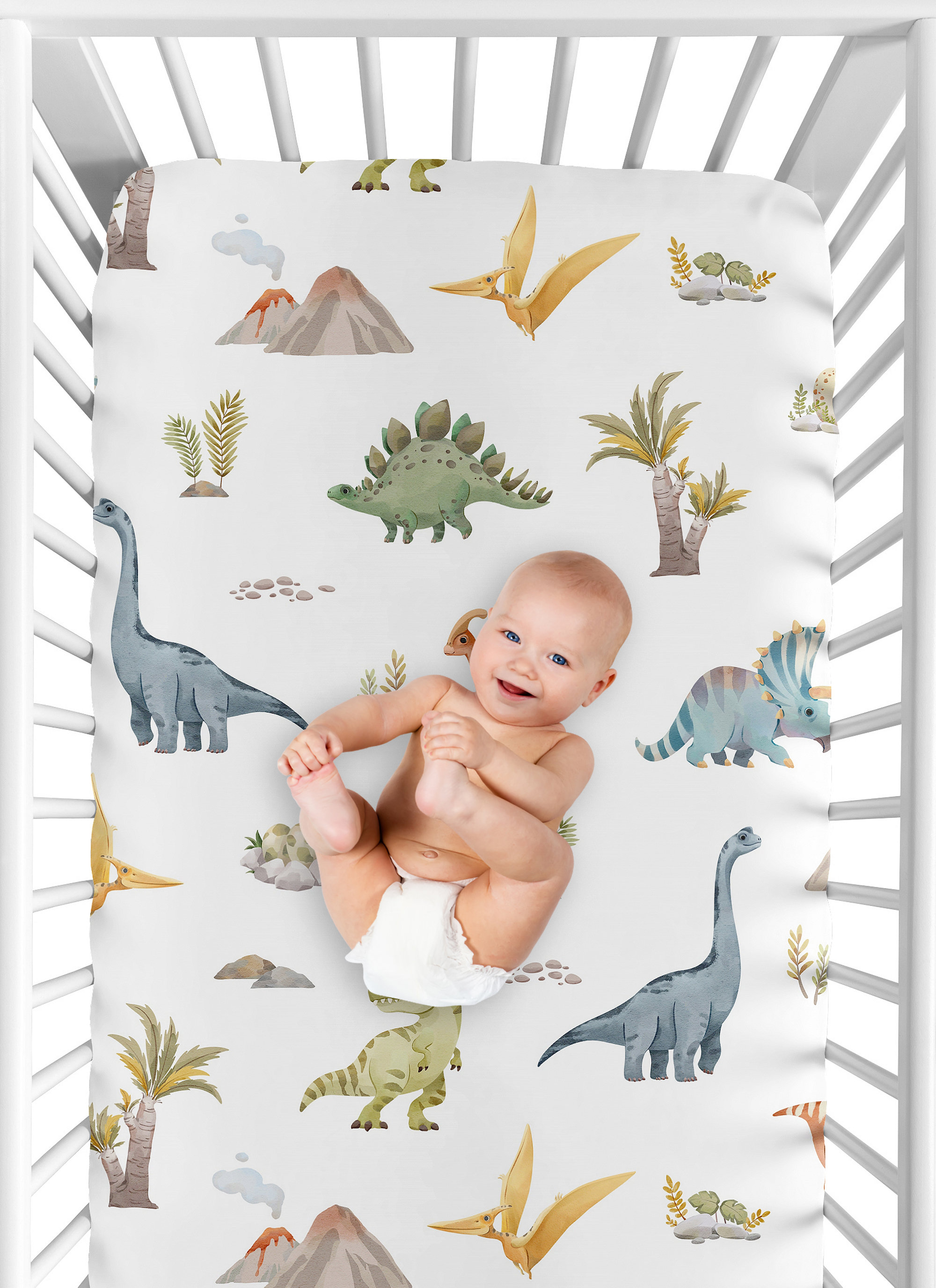 Dinosaur crib hot sale sheet set