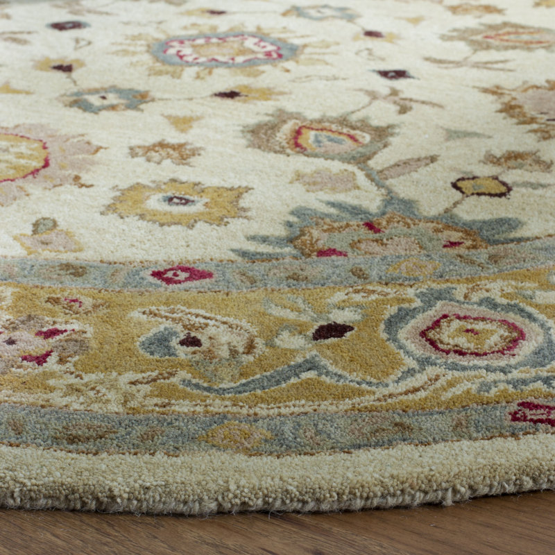 Hand Tufted Wool Pile Oriental Rug, Round 8'