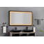 Miroir de salle de bain 60 po x 36 po à DEL avec cadre en aluminium, miroir de meuble-lavabo mural, anti-buée, mémoire, 3 couleurs, réglable en continu-263001097