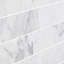 Carrara 2" x 8" Marble Marble Look Subway Wall Tile