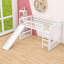 Lit mezzanine simple avec échelle et glissade-471905550
