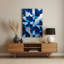 Abstract Shapes 13 Blue Metal Wall Art-1710216358
