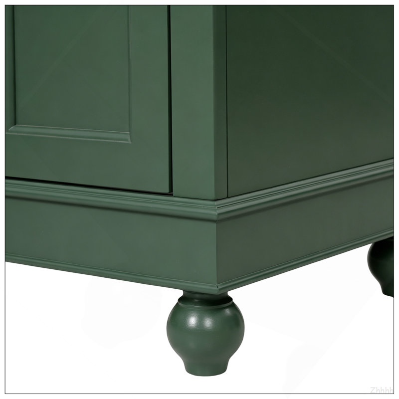 Meuble-lavabo moderne de 24 po de conception simple et élégante avec rangement à fermeture en douceur, tablette réglable, meuble-lavabo avec lavabo en céramique
