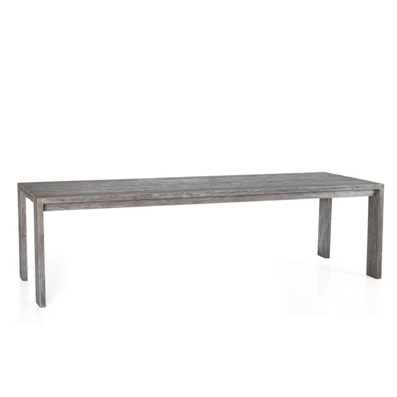 Extendable Teak Solid Wood Dining Table, 30.5" H x 108.25" L x 39" W