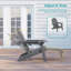 Chaise pliante Adirondack avec repose-pieds rétractable et porte-gobelet, réglable à 3 positions pour le patio, assise extérieure toutes saisons-610944127