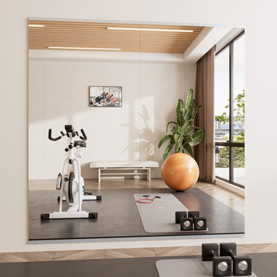 Rectangle Full Length Wall Mirror Home Gym Mirror Tempered Glass Mirror