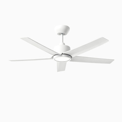 Ventilateur de plafond moderne de 44 po avec éclairage, moteur à courant continu réversible et télécommande