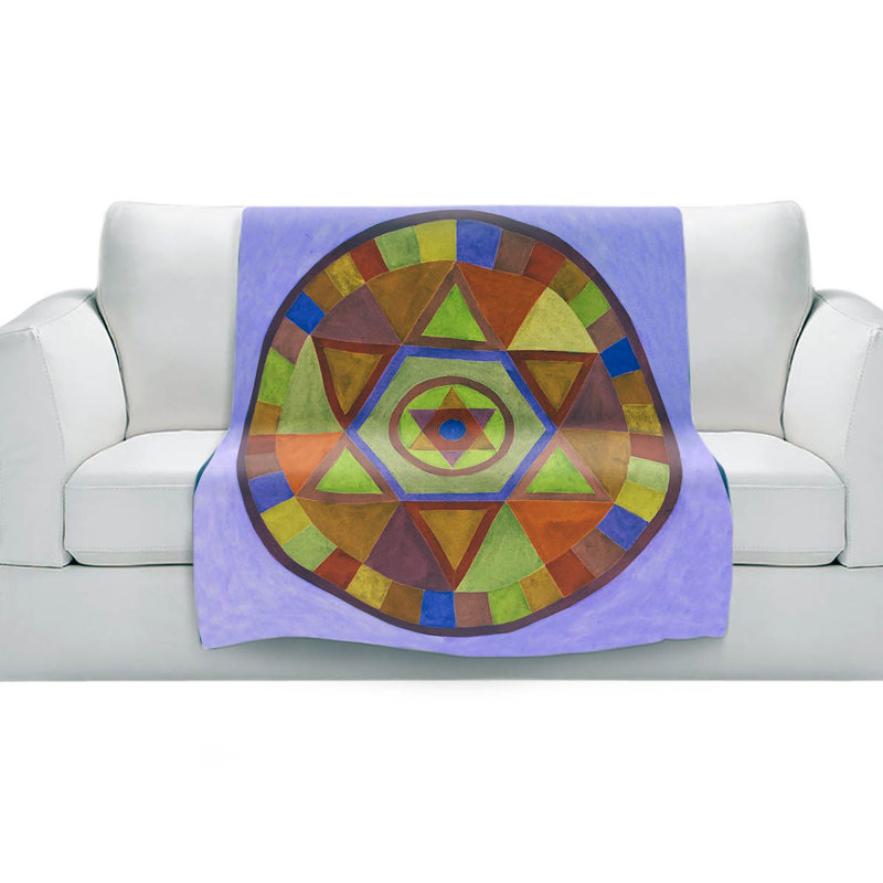 Couverture sherpa douce mandala ii d, l 51 po x L 60 po