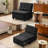 Teddy Fleece Armless Pull Out Sofa Sleeper Chair Pull Out Sofa Bed Space-Saving For Small Spaces-1821484319