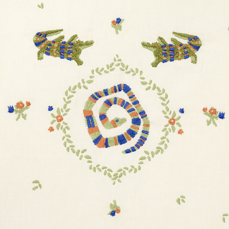 Schumacher X Backdrop Reptilia Embroidery Fabric