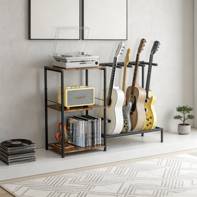 Support de guitare pour 4 tablettes réglables à 3 niveaux