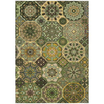 Machine Washable Indoor/Outdoor Chantille ACN2729 Americana Rug