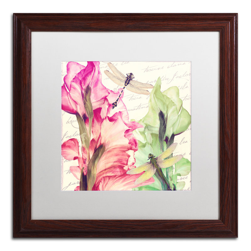 Jadaya «Dragonfly Morning II», impression encadrée, Blanc, H 16 po x l 16 po x P 0,5 po