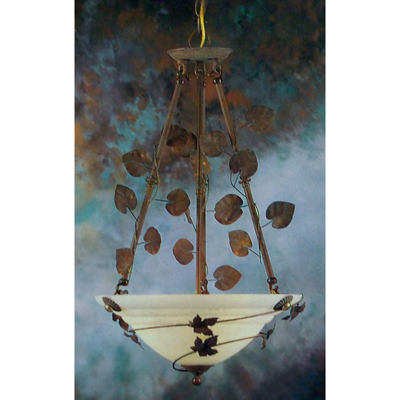 3 - Light Verde Bronze Single Pendant