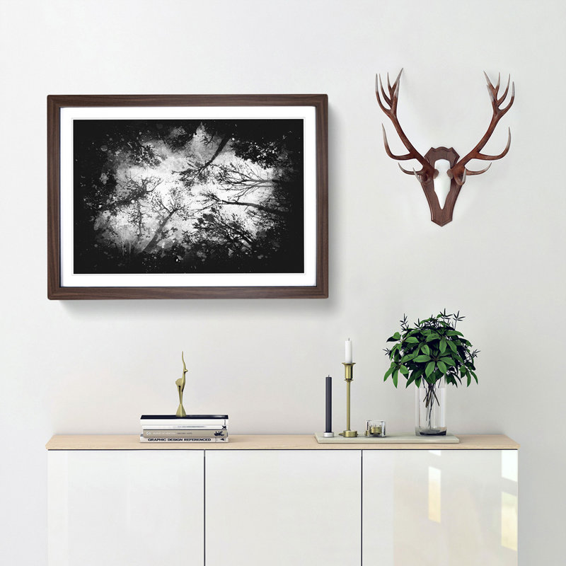Vaulted Tree Branches - Picture Frame Graphic Art Print, 45cm H x 63cm W x 2cm D, Walnut Framed