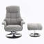 Fauteuil inclinable ergonomique avec repose-pieds, méridienne moderne pivotante à 360 ° avec repose-pieds, tissu chenille, massage par vibration à 5 points