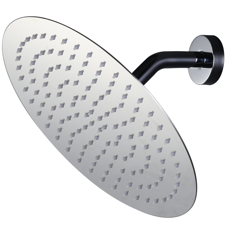 Pomme de douche large et large pour la salle de bain avec jet de pluie pivotant à haute pression de 1,8 gal / min