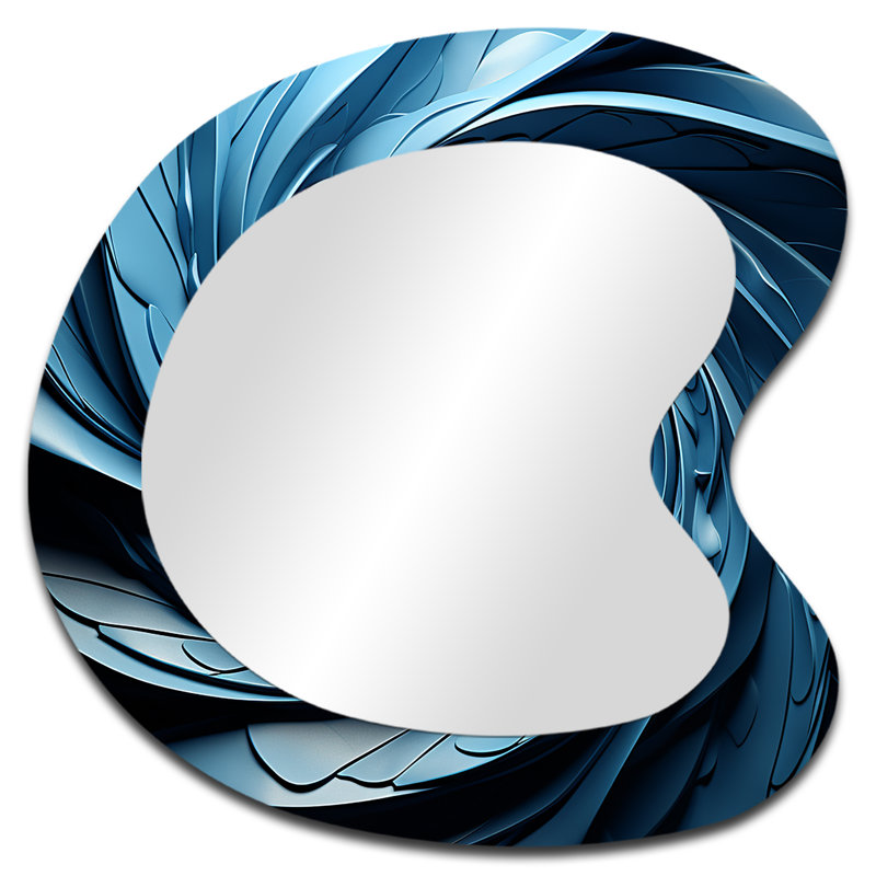 Felecity spiraling bleu abstrait vortex III, 27 po x 27 po