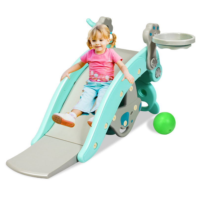 Toler 4 In 1 Children Rocker, Turquoise/Grey
