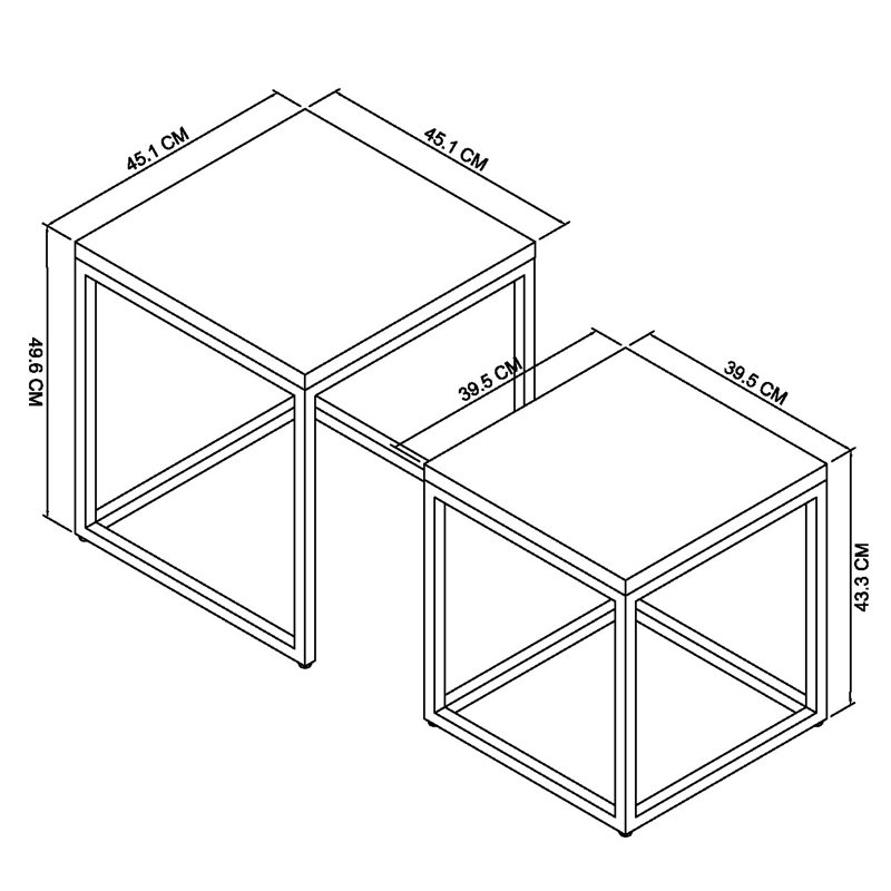 Straley 2 Piece Nest of Tables
