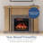 Country Living Graham 55 Inch Mantel Package 23 Inch Smart Electric Fireplace Insert Heater W/Remote